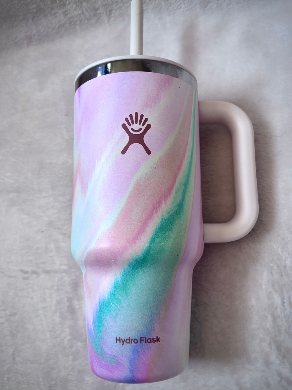 Hydro Flask 32oz Sugar Rush Limited Edition Travel Tumbler Cup Handle Straw